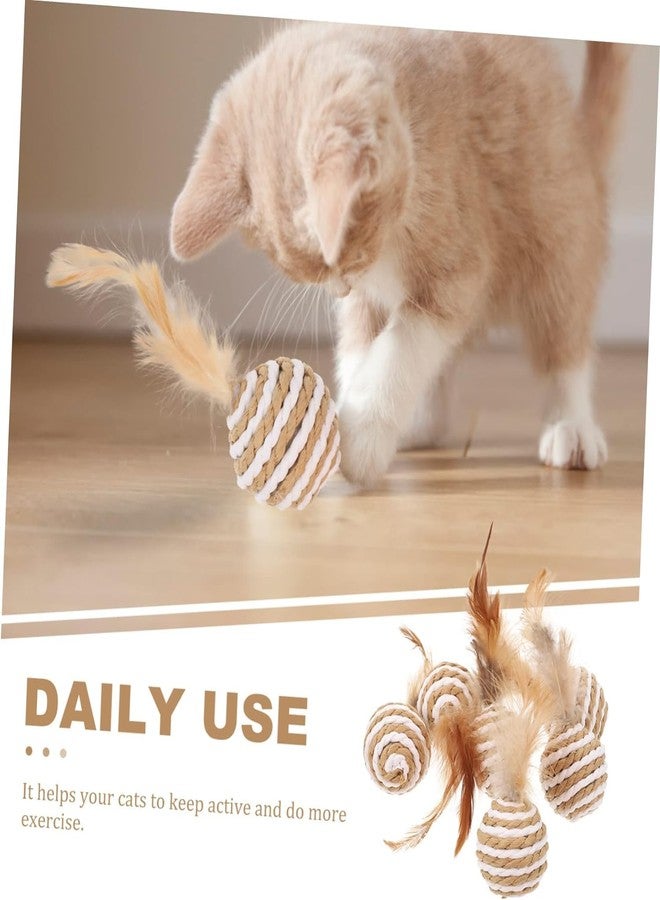 THE DDS STORE 3 Pcs Cat Toy Combo Interactive Ball Cat Scratch Sisal Ball and Kitten Scratching Post Cat Scratcher (Color May Vary) - Image 3